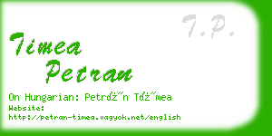 timea petran business card